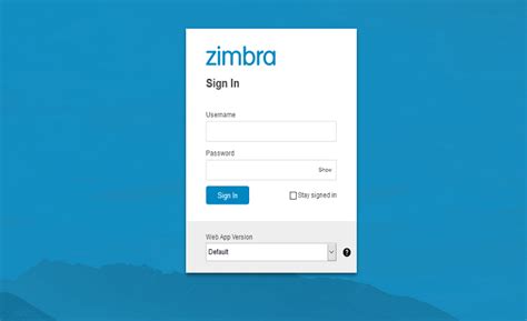 log in to zimbra email.